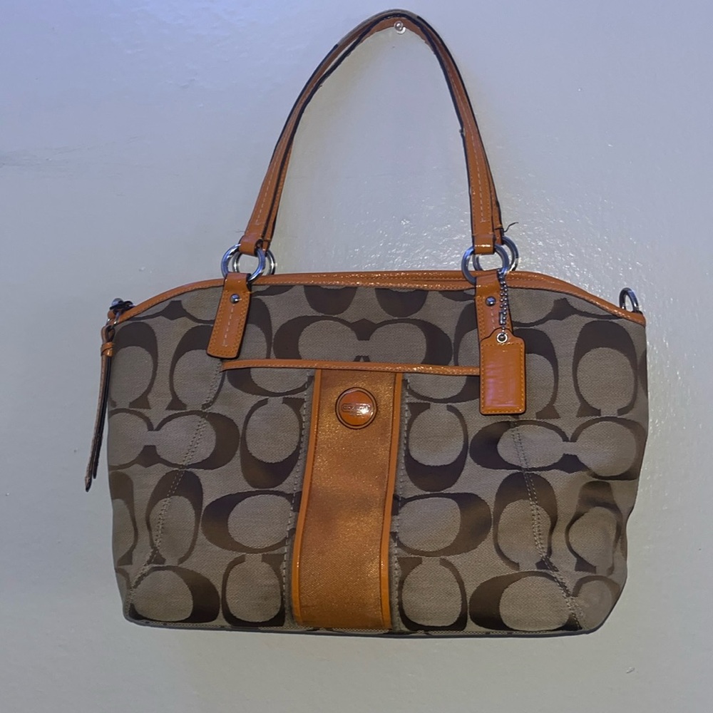 Coach Bag Orange Tote